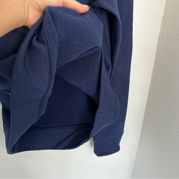 NOBULL Navy Crewneck Sweatshirt Fleece Lined Tree Logo Casual Relaxed Size L Men - Picture 7 of 12